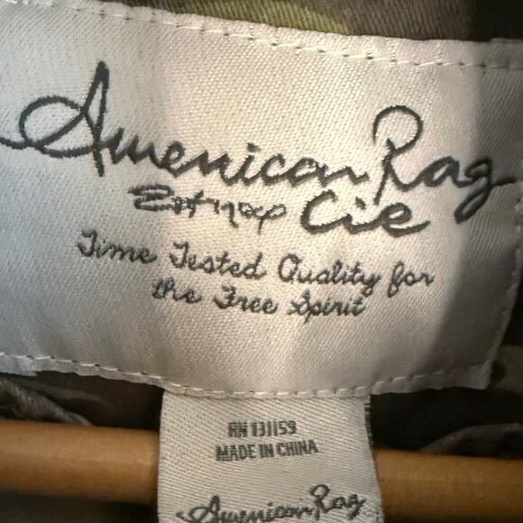 American Rag Camo Utility Vest Women’s Large Army Green Full Zip - Picture 4 of 6